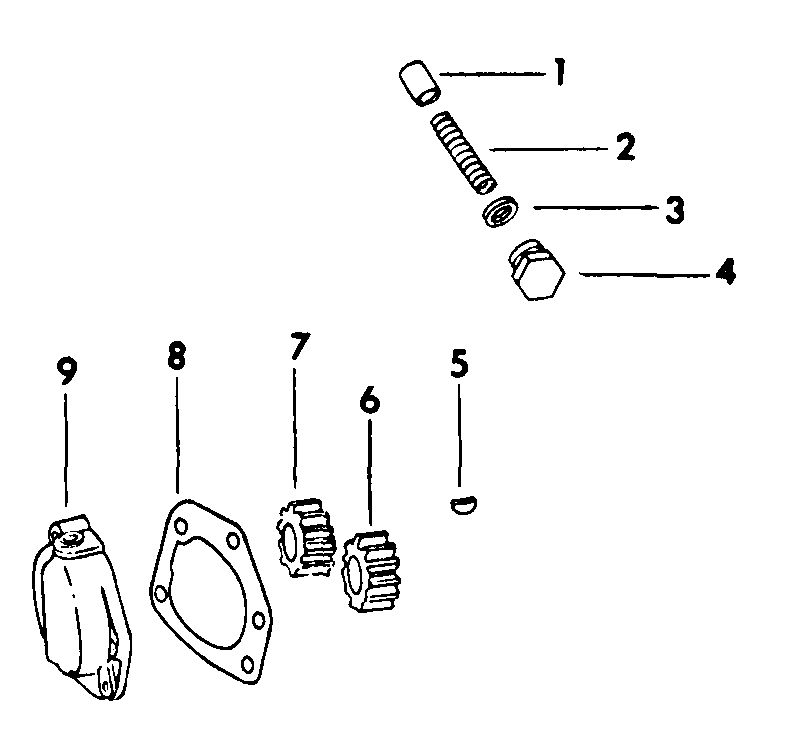 Oil Pump And Related Parts Diagram and Parts List for CUB185  Cub Cadet Lawn Tractor